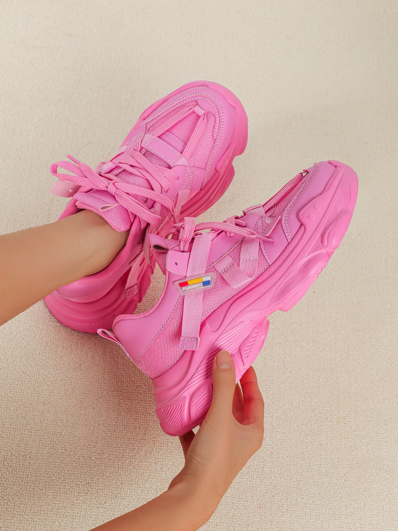 Color-blocked Platform Women's Casual Sneakers - Image 17