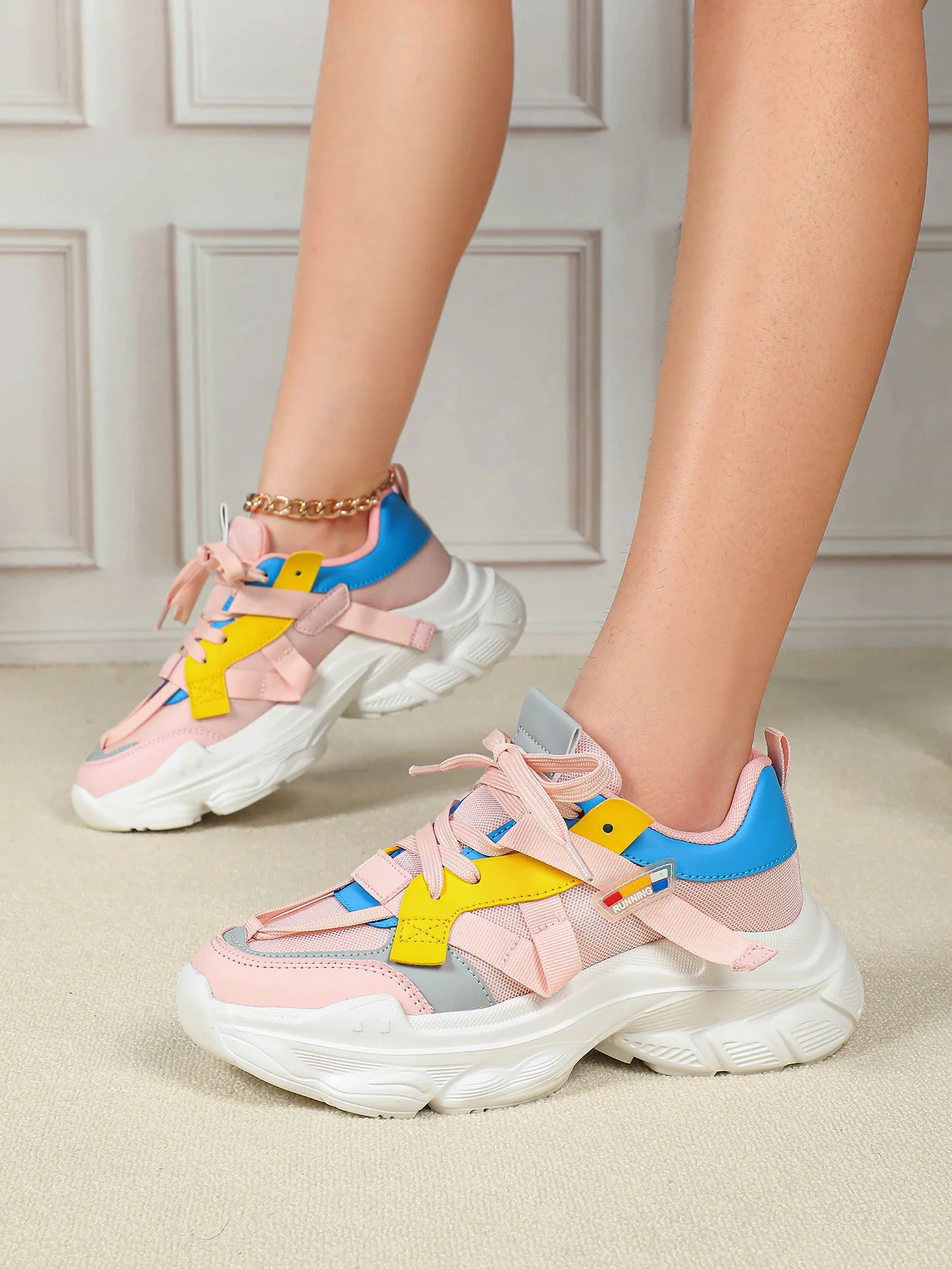 Color-blocked Platform Women's Casual Sneakers - Image 5