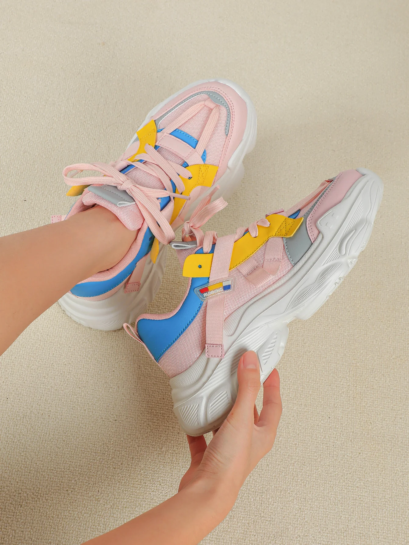 Color-blocked Platform Women's Casual Sneakers - Image 8