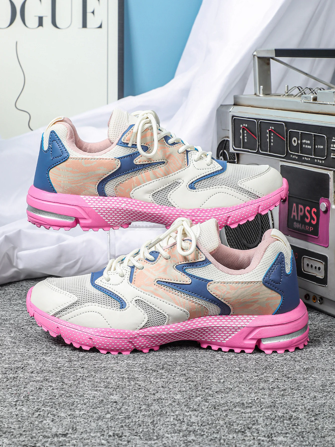 Color-blocked Platform Women's Casual Sneakers - Image 13