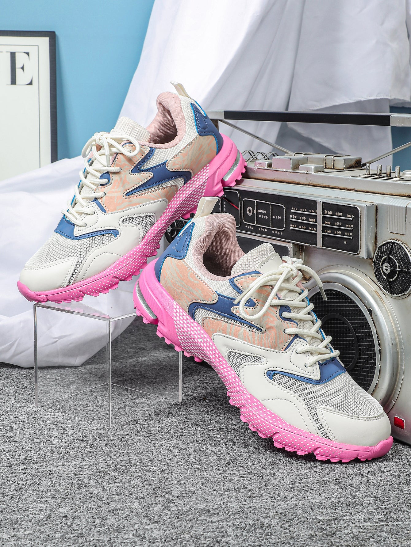 Color-blocked Platform Women's Casual Sneakers - Image 14
