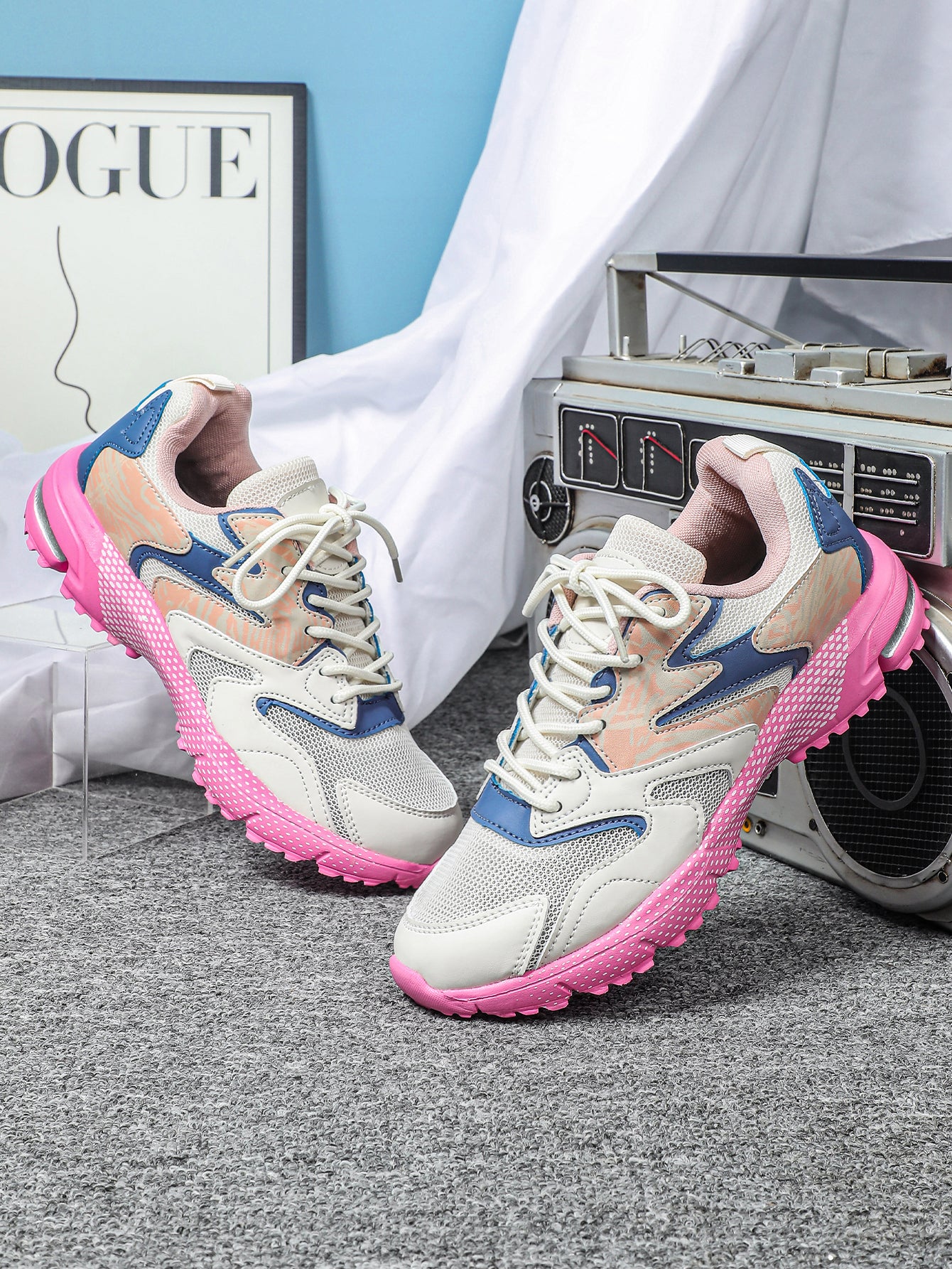 Color-blocked Platform Women's Casual Sneakers - Image 15