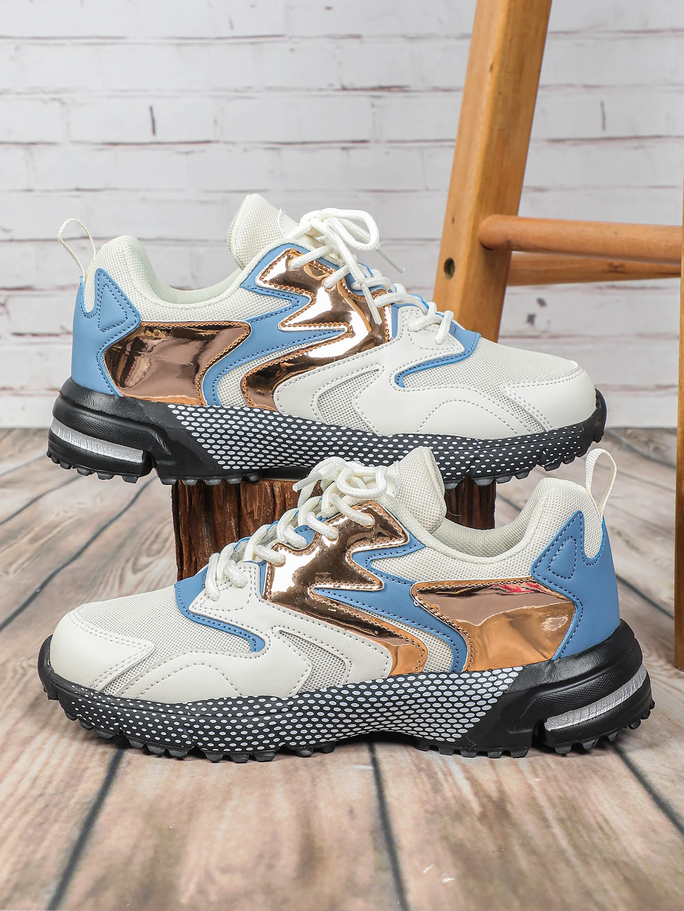 Color-blocked Platform Women's Casual Sneakers - Image 9