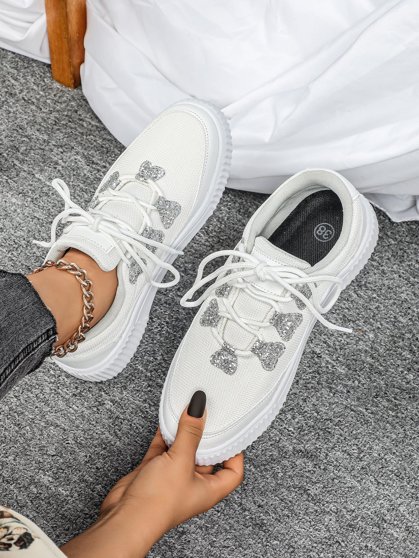 Glitter Unisex Casual Sneakers - Image 2