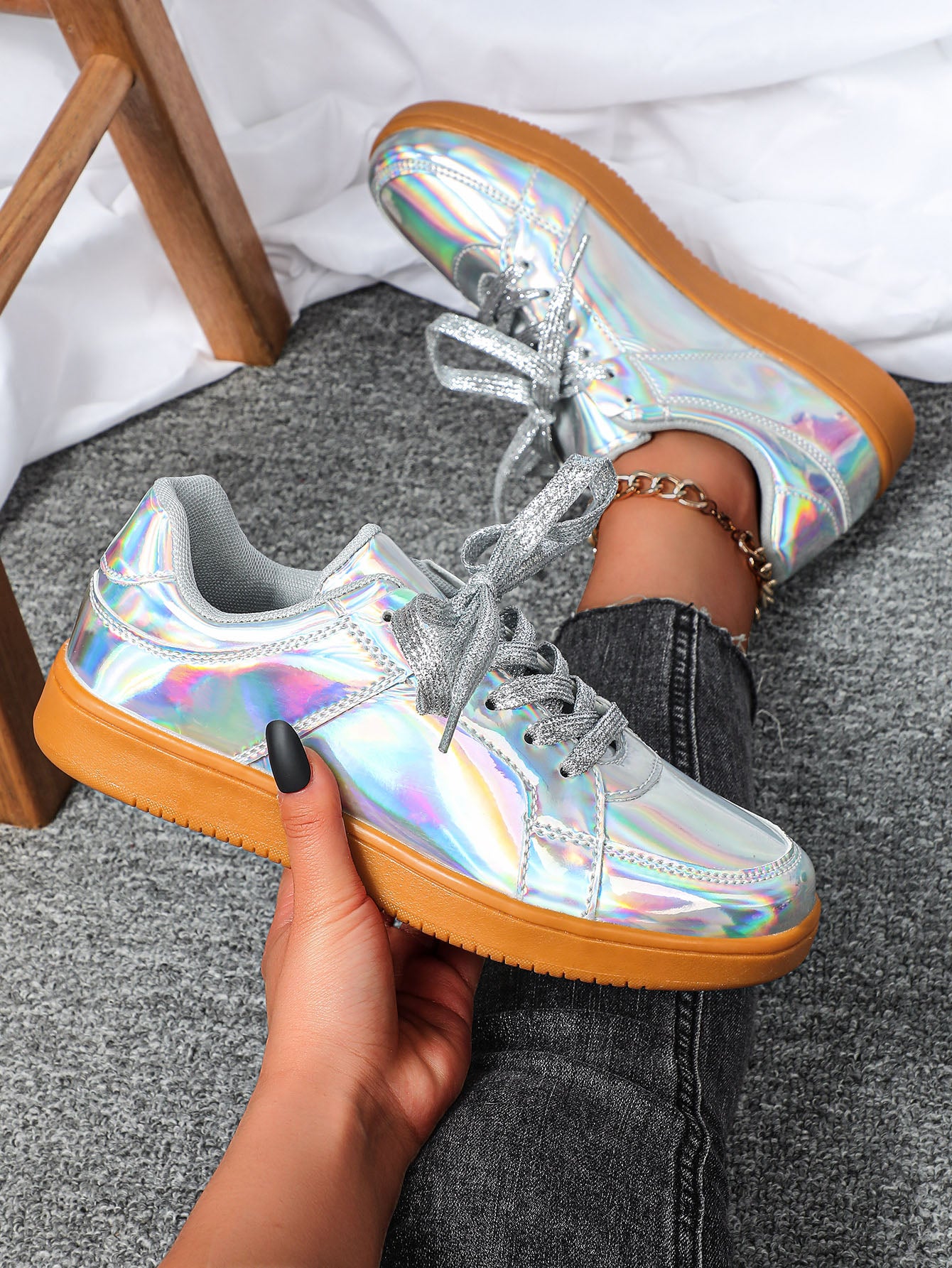 Sequined Women's Sneakers - Image 2
