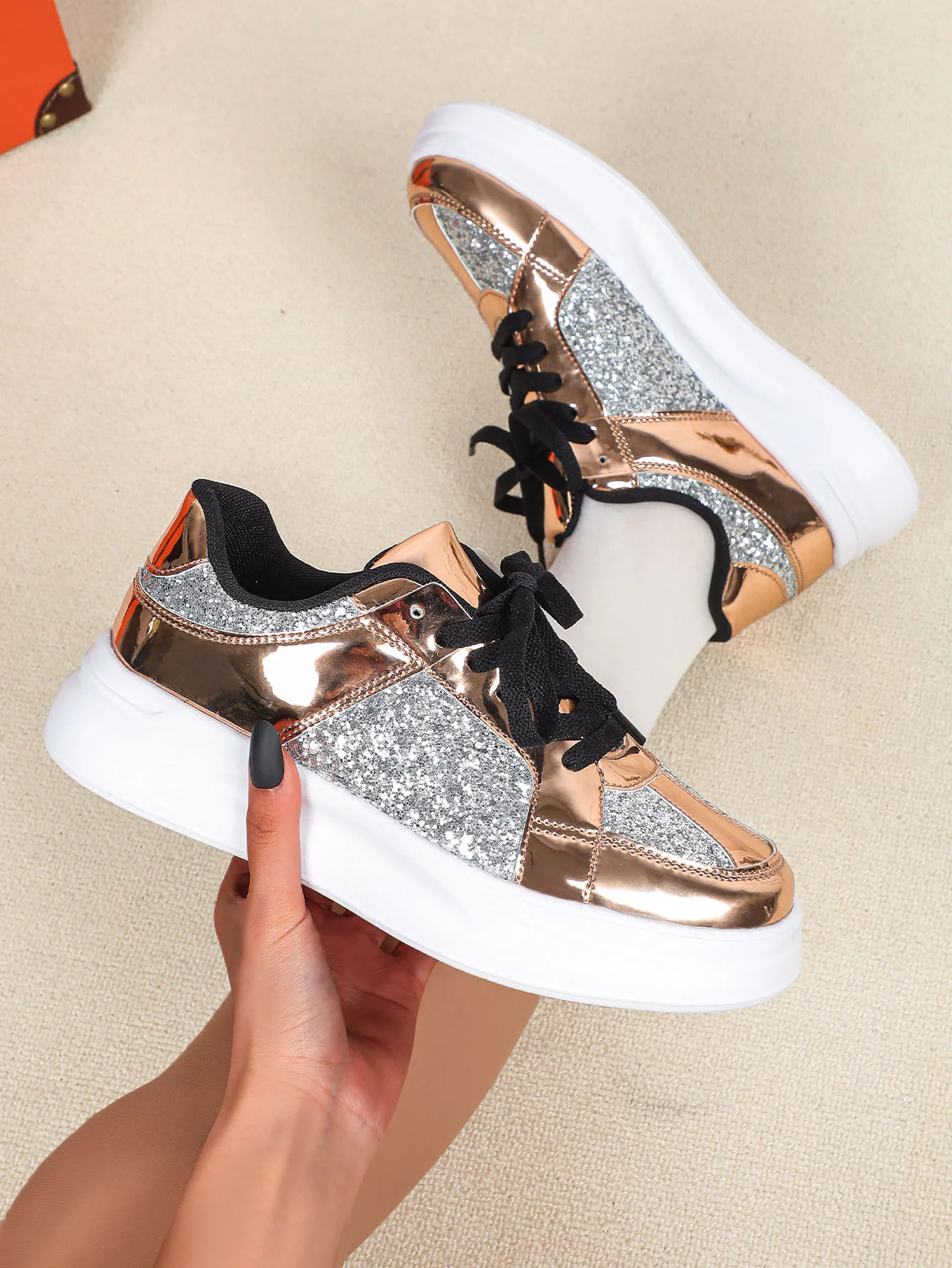 Sequined Women's Sneakers - Image 14