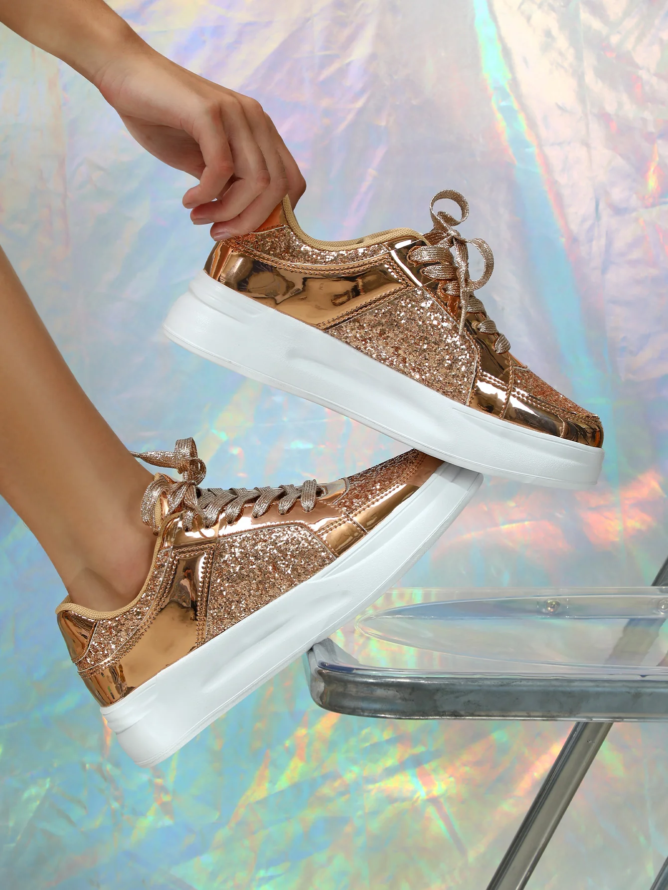 Sequined Women's Sneakers - Image 3