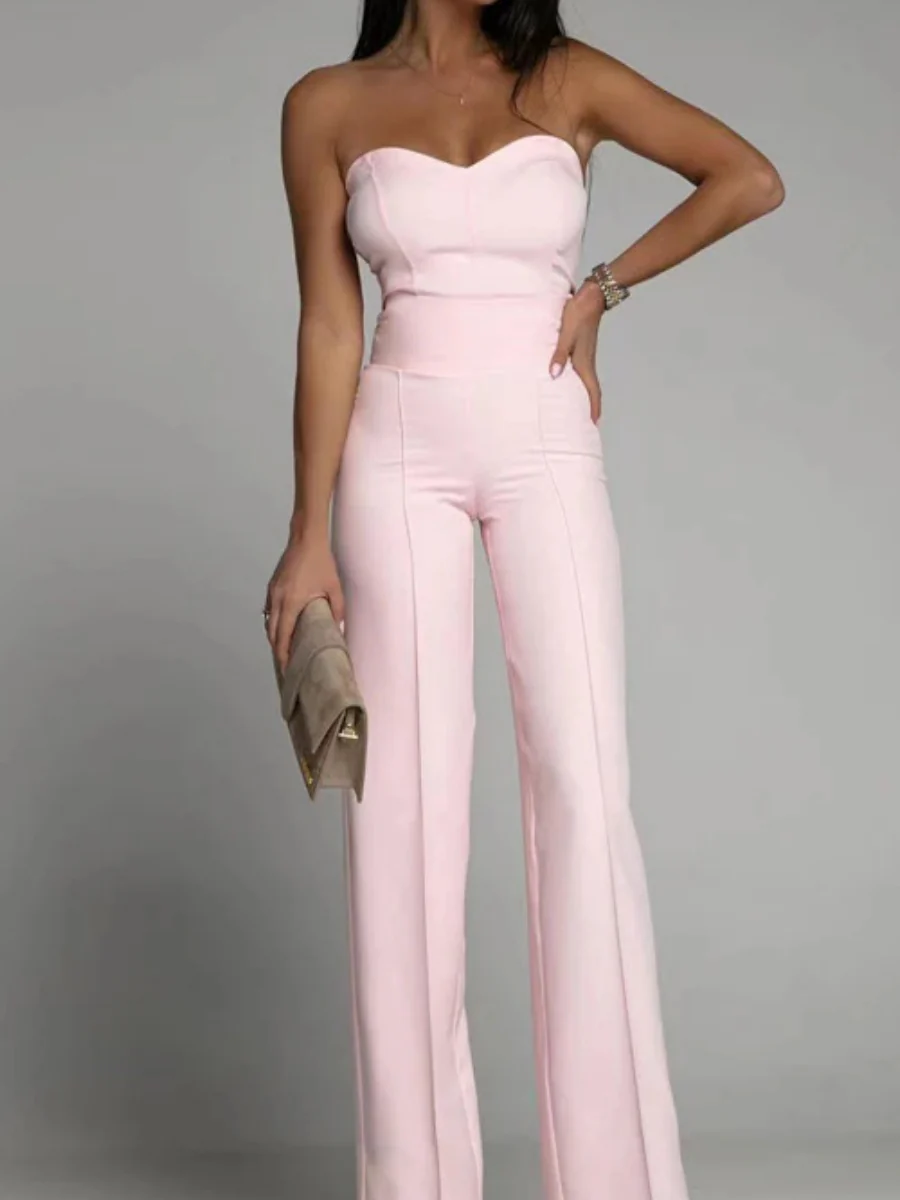 Tube Top Suit Trousers Straight-fit Leisure Sexy Jumpsuits - Image 13