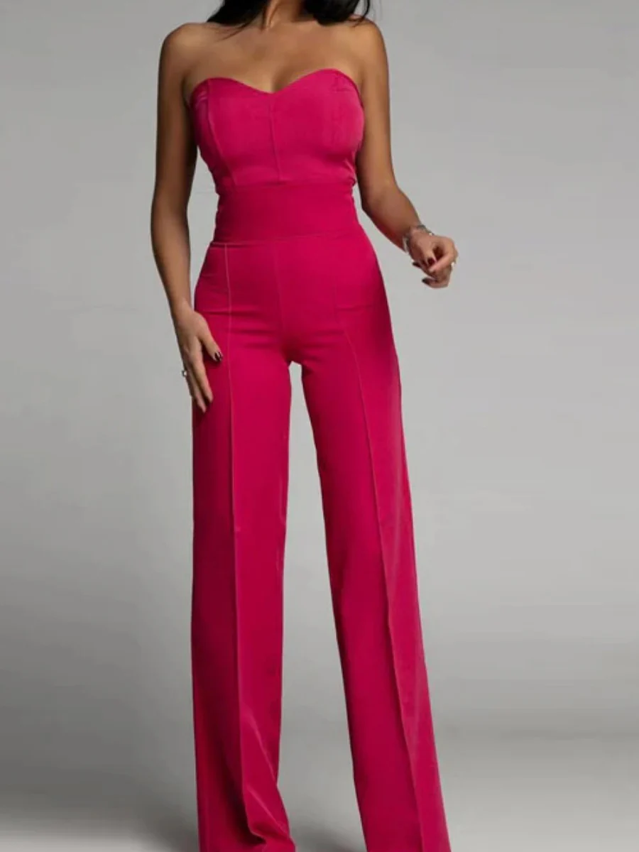 Tube Top Suit Trousers Straight-fit Leisure Sexy Jumpsuits - Image 4
