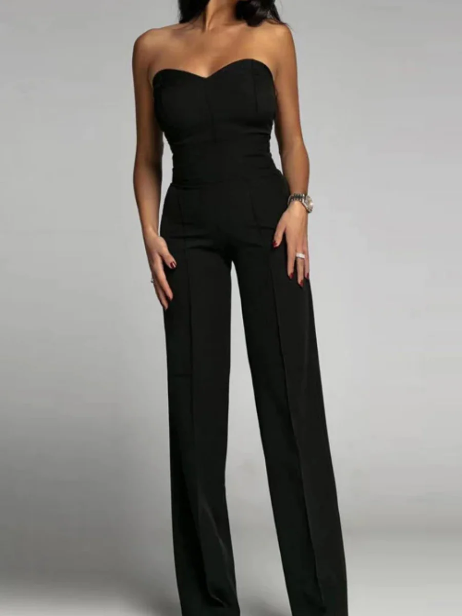 Tube Top Suit Trousers Straight-fit Leisure Sexy Jumpsuits - Image 7