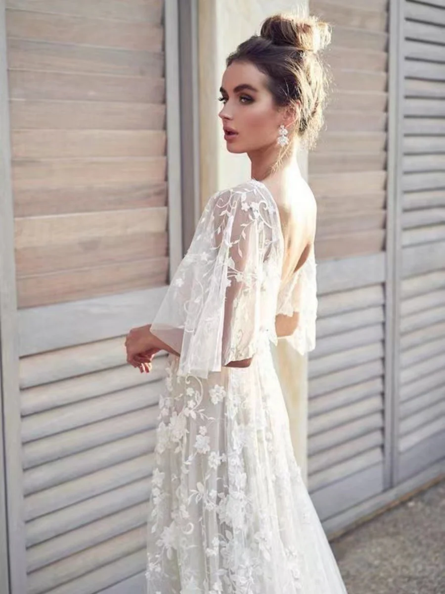 Wedding Dress Applique Formal Dress Maxi Dresses - Image 5