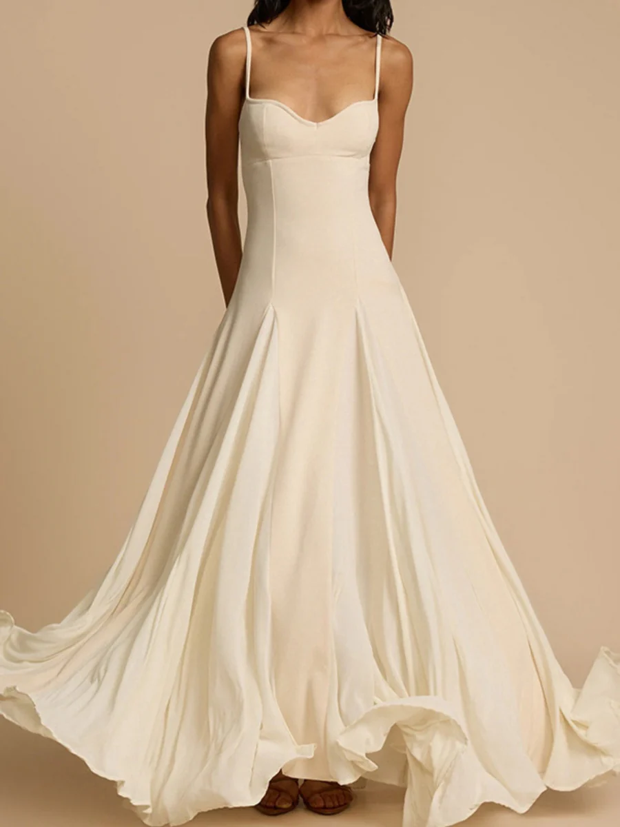 Big Swing Solid Color Lazy Temperament Maxi Dresses