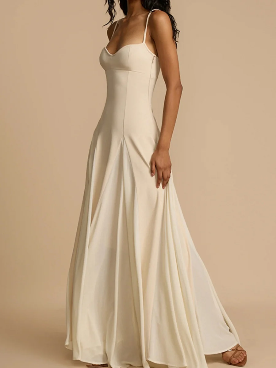 Big Swing Solid Color Lazy Temperament Maxi Dresses - Image 3