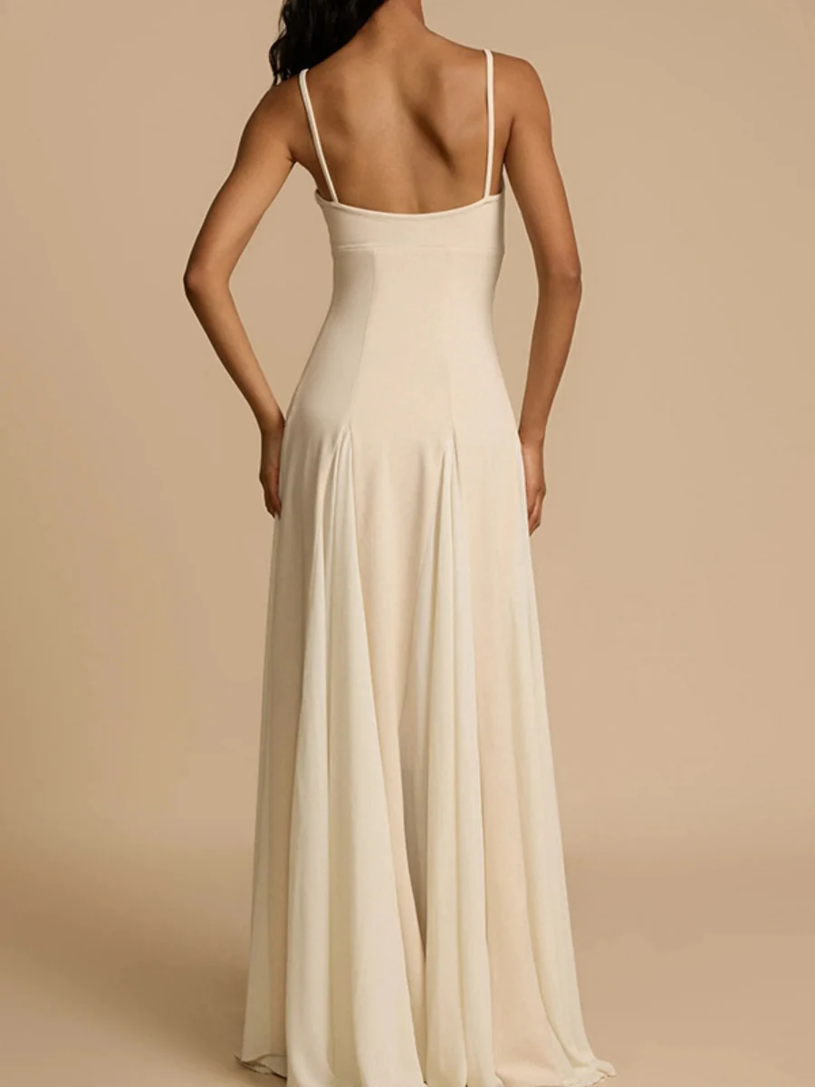 Big Swing Solid Color Lazy Temperament Maxi Dresses - Image 7