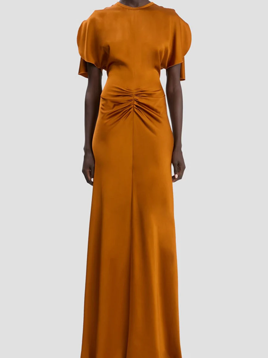 Sleeveless Ruffle Gathering Mopping Parties Maxi Dresses - Image 2