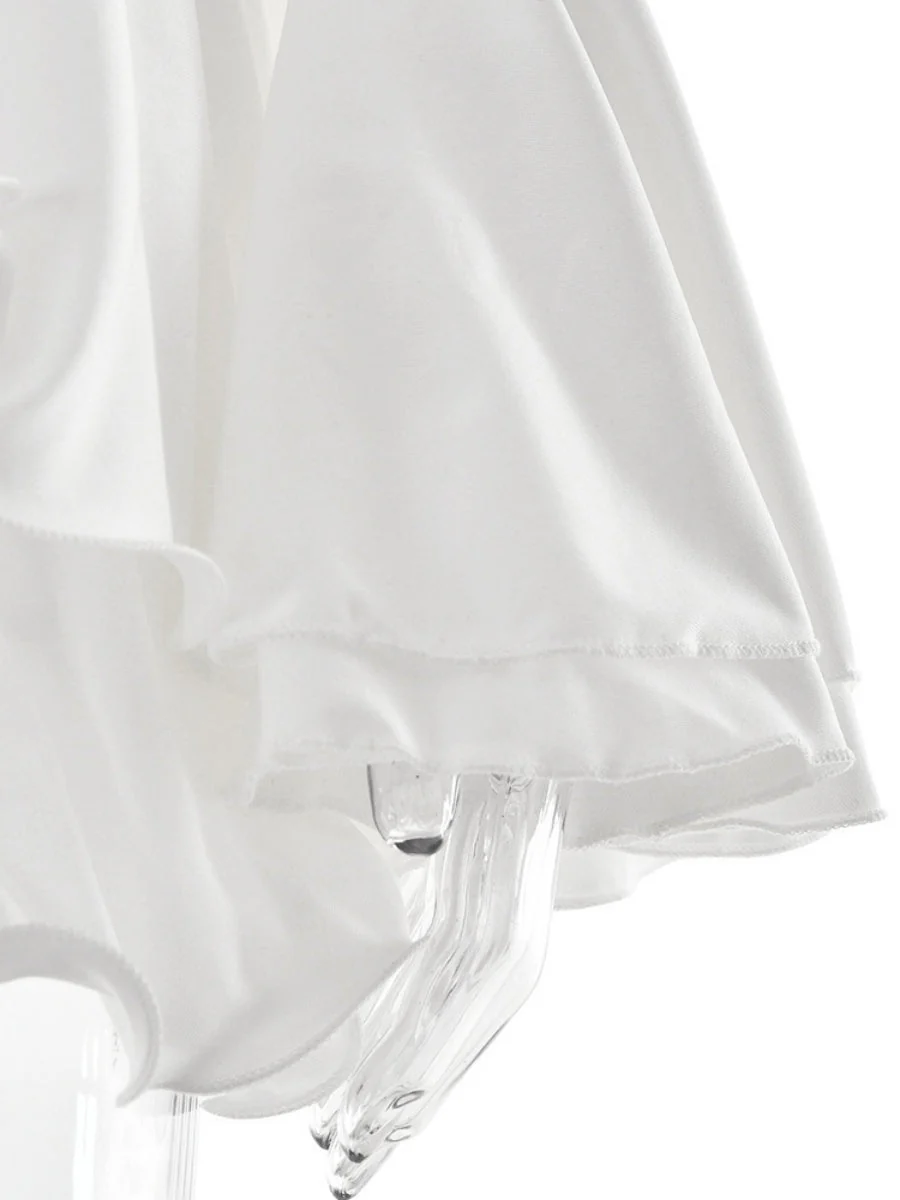 V-neck Long Sleeve Ruffle Mini&Short Dresses - Image 18