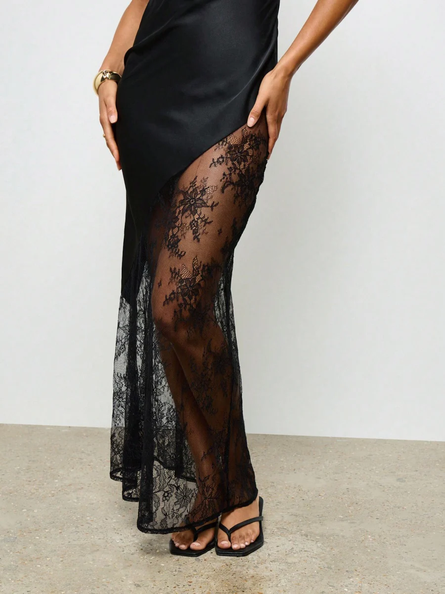 Tube Top Lace Splicing Grace Romantic Parties Midi Dresses - Image 4