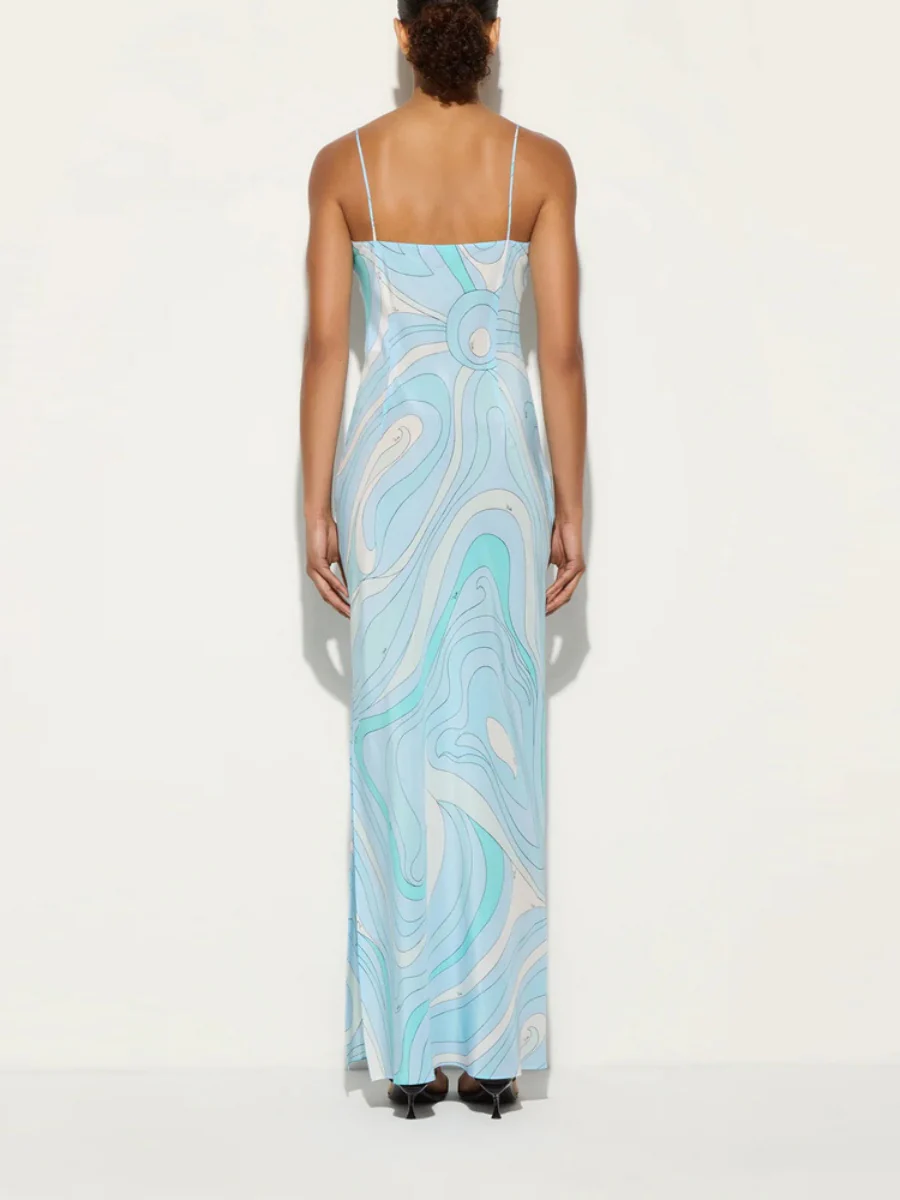 Printed Camisoles Sexy Slit Maxi Dresses - Image 6