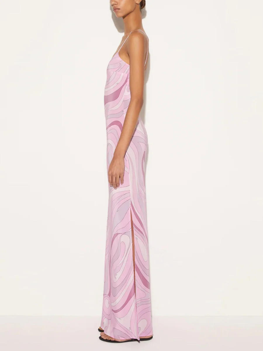 Printed Camisoles Sexy Slit Maxi Dresses - Image 8