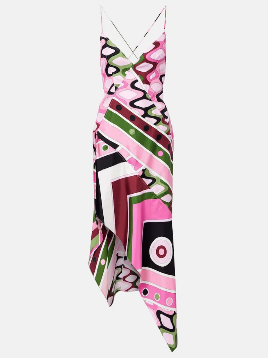 Printed Sleeveless Backless Irregular Hem Temperament Maxi Dresses - Image 4