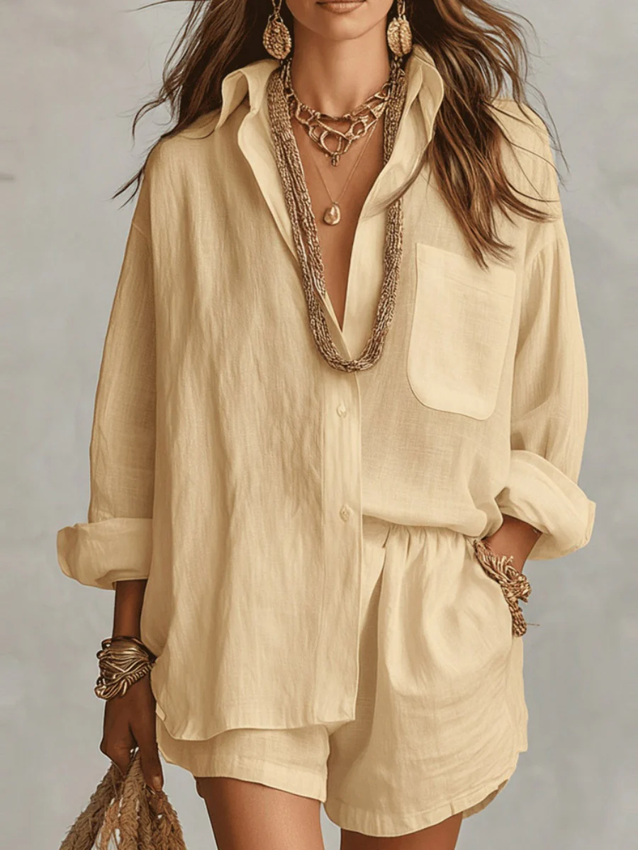 Lazy Style Shirts Shorts Set 2-piece Sets - Image 6