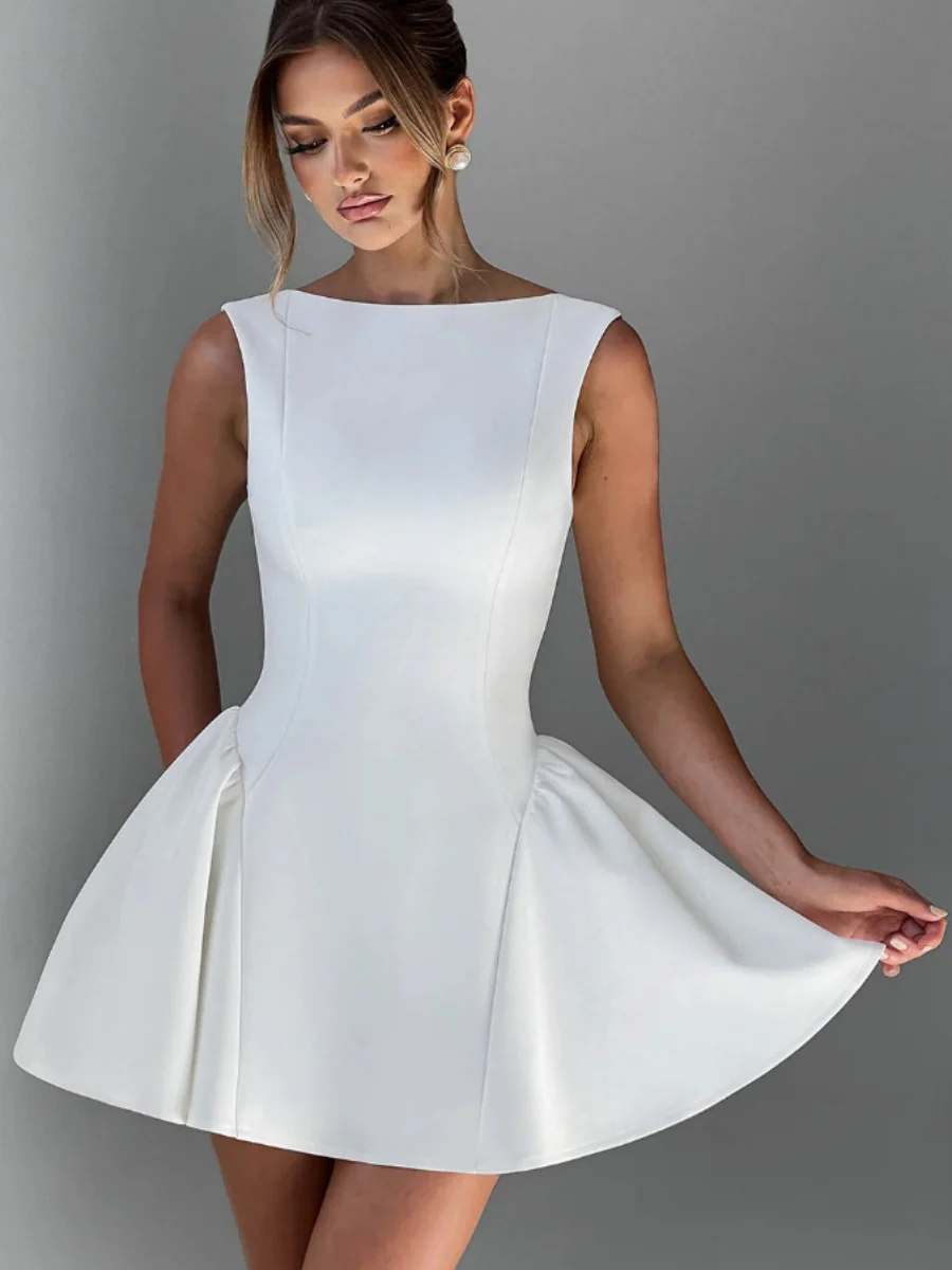 Sleeveless Big Swing Mini&Short Dresses - Image 2