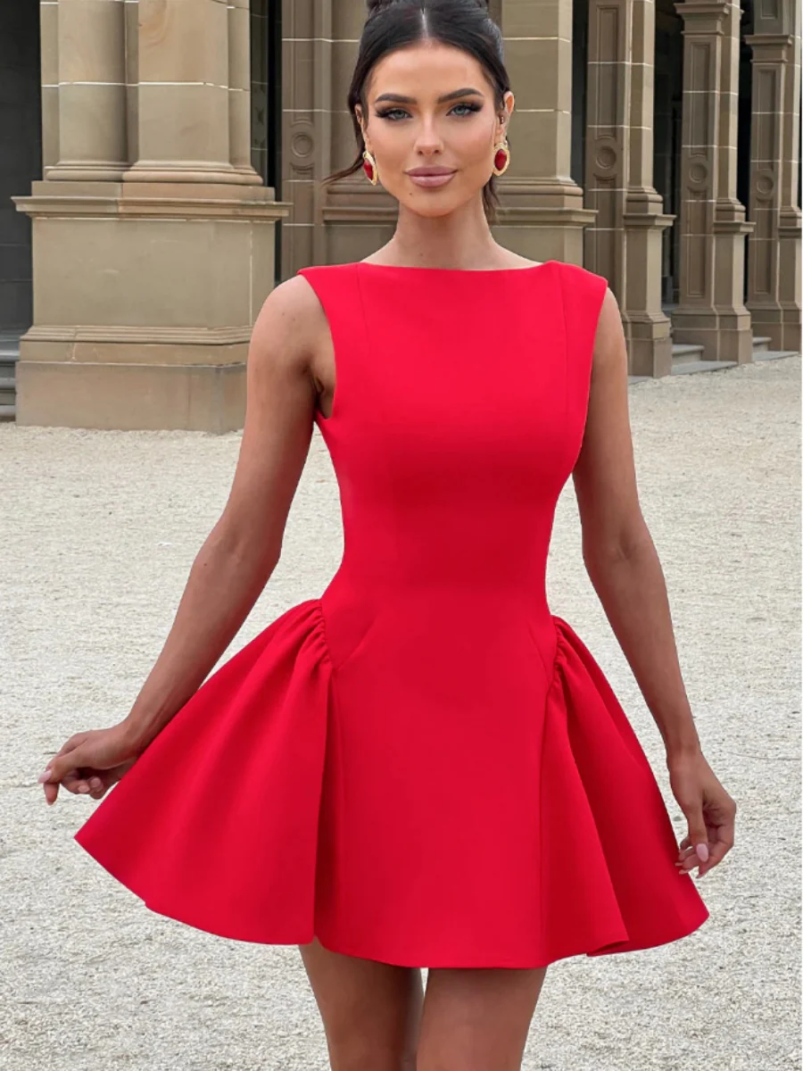Sleeveless Big Swing Mini&Short Dresses - Image 6