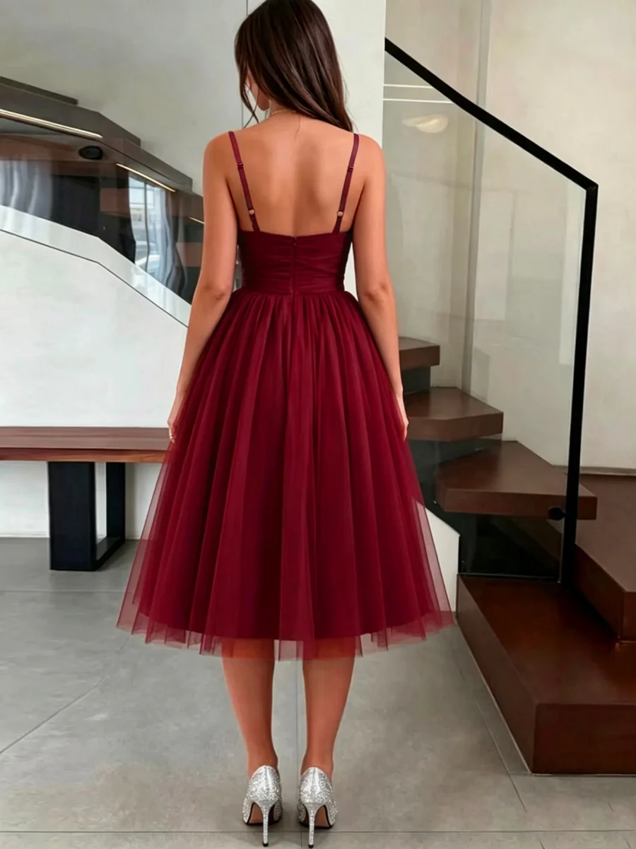 Camisoles Backless Mesh Banquet Maxi Dresses - Image 6