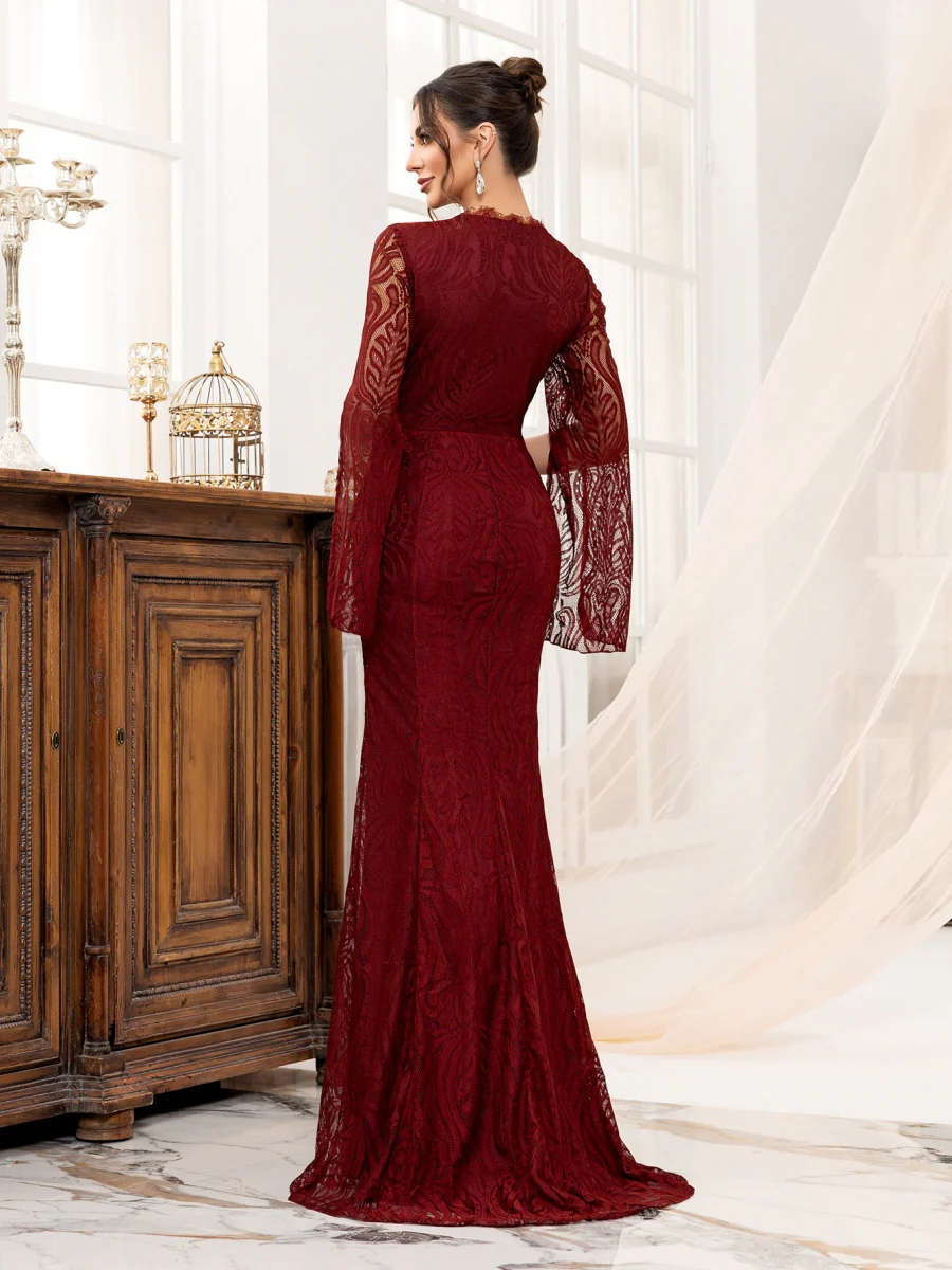 Sexy Slim-fit Fishtail Banquet Slit Evening Dress Maxi Dresses - Image 2
