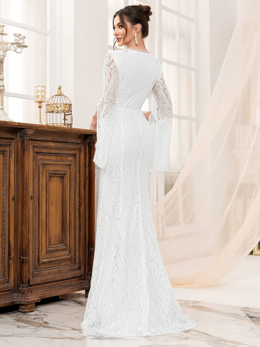 Sexy Slim-fit Fishtail Banquet Slit Evening Dress Maxi Dresses - Image 6