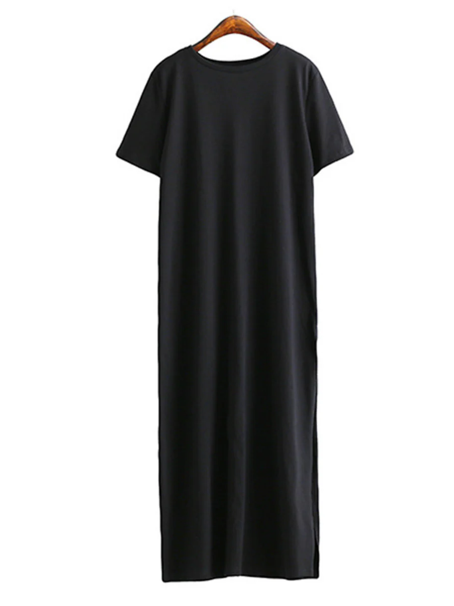 Solid Slit Casual Maxi Dresses - Image 4