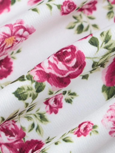 Floral Print Slit Spaghetti Strap Maxi Dress - Image 10