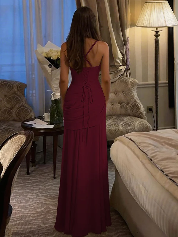 Solid Color Sleeveless Long Bodycon Dress With Back Tie Design - Image 18