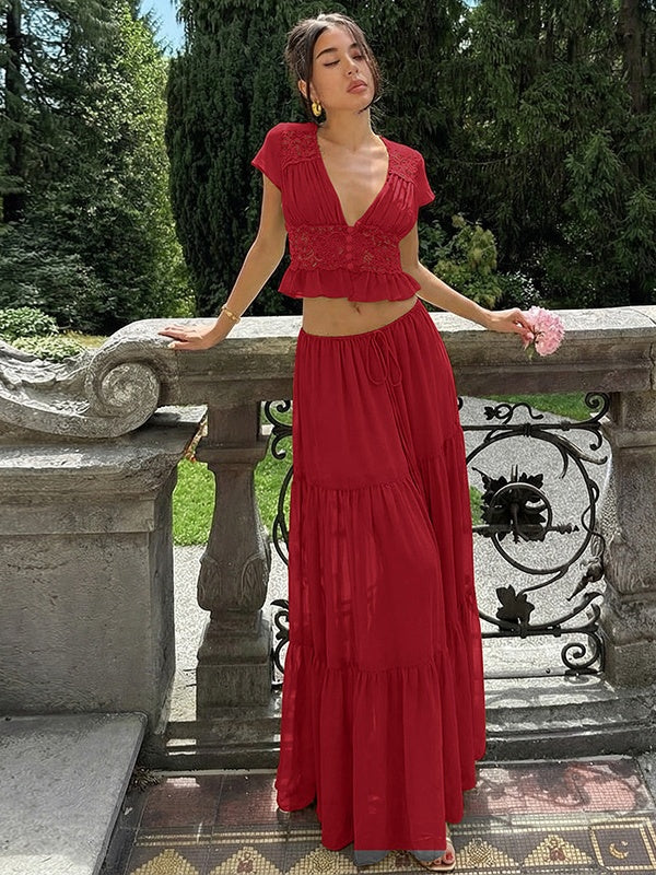 Silk Chiffon Cardigan T-shirt Loose See-through Long Dress With Tie - Image 20
