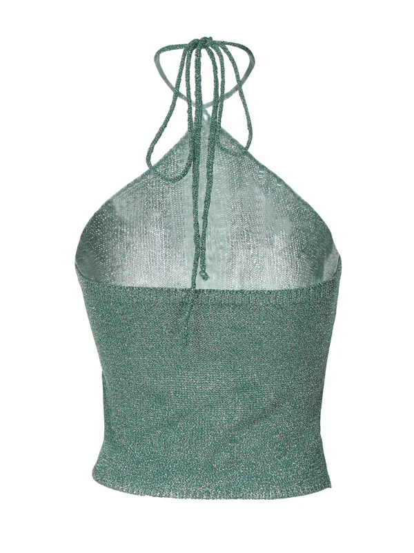 Solid Color, Versatile, Sexy Halter Neck, Slim Fit Knitted Camisole - Image 9