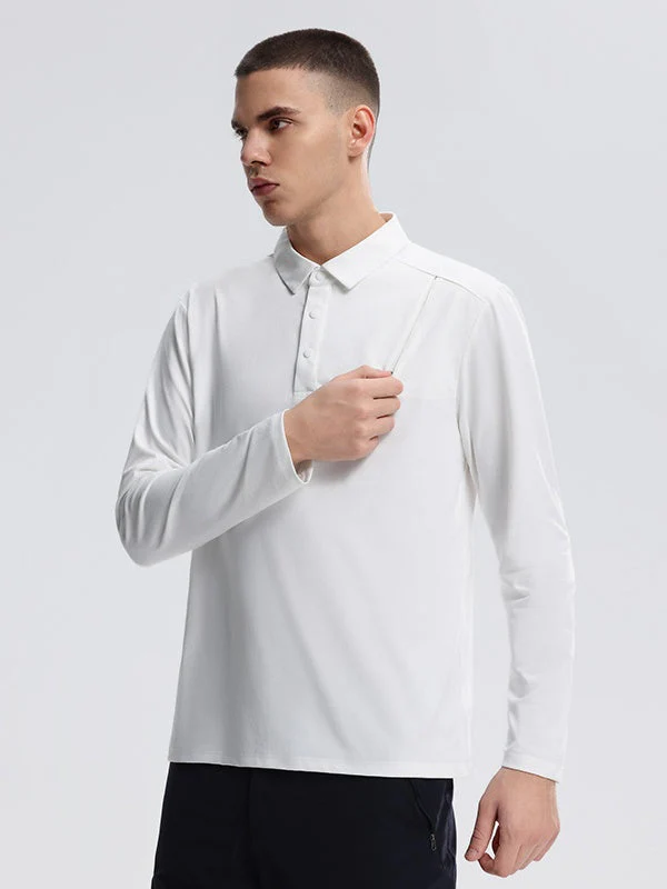 Sports Long Sleeve Base Layer Stand Collar POLO - Image 6