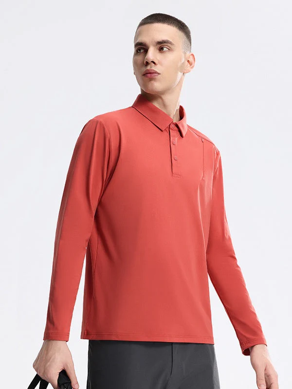 Sports Long Sleeve Base Layer Stand Collar POLO - Image 8