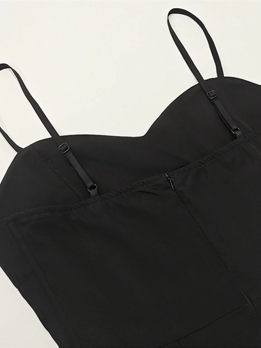 Black Elegant Camisole Formal Dress Maxi Dresses - Image 6