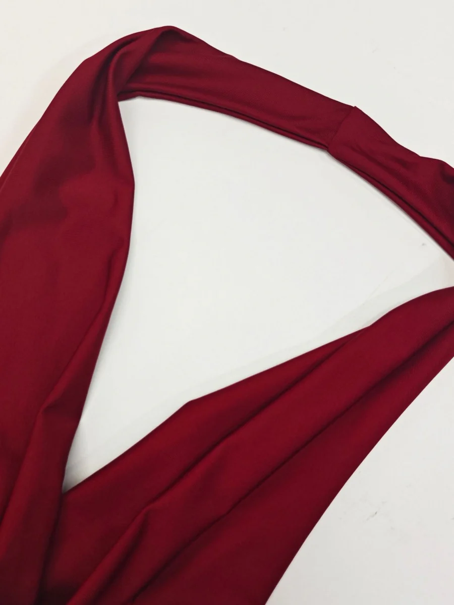 Halter Backless Draped Collar Hip-hugging Maxi Dresses - Image 16