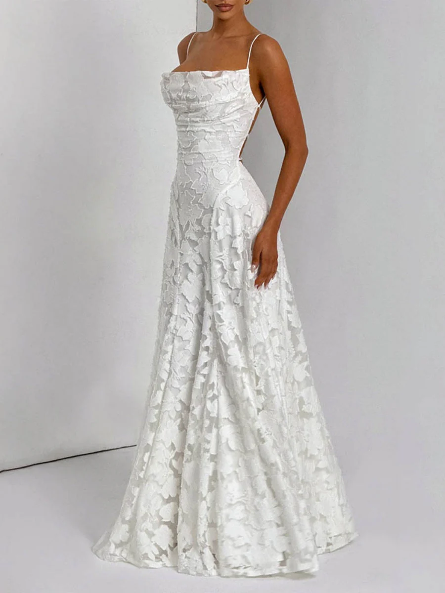 Backless Blended Formal Dress Maxi Dresses - Image 10