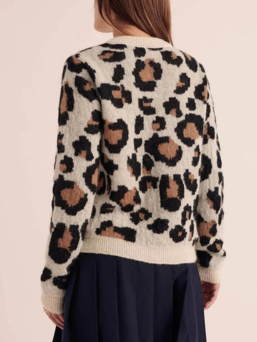 Leopard Stripes Splicing Cardigans - Image 14
