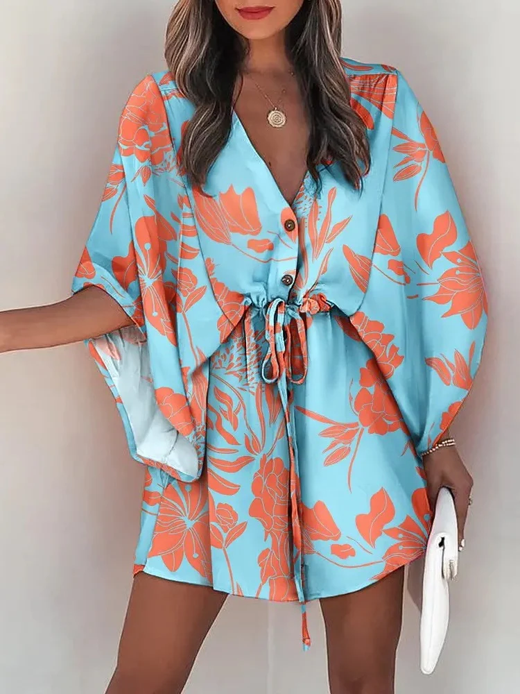 V-neck Tie For A Casual Vacation Look Mini&Short Dresses - Image 10