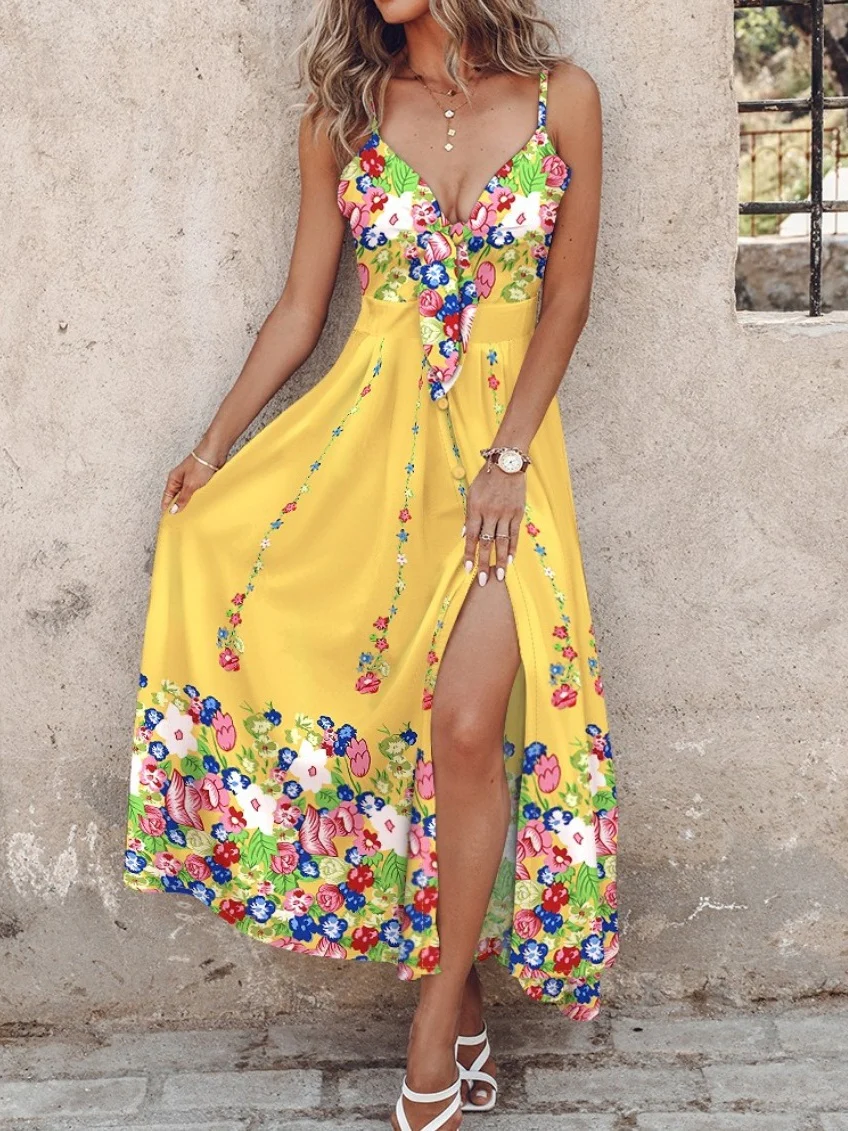 Resort-style Sexy Halter Maxi Dress - Image 7