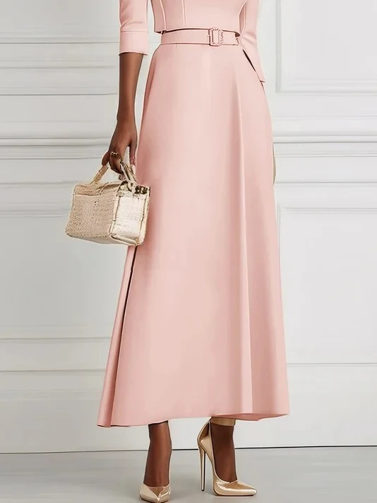 Waist-cinching Off-shoulder Long Dress - Image 8