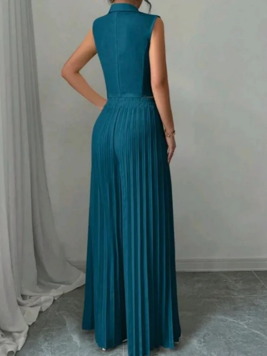 Pleated Pants Vest Grace Commuting Set 2-piece Sets - Image 11