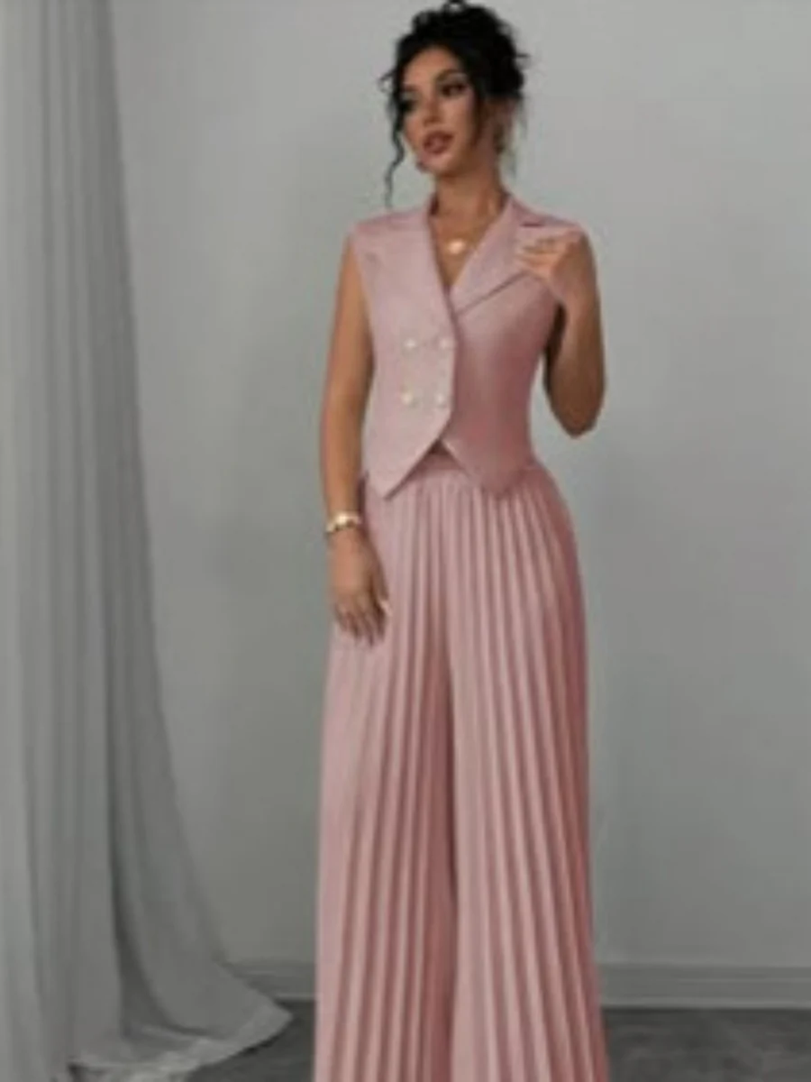 Pleated Pants Vest Grace Commuting Set 2-piece Sets - Image 17