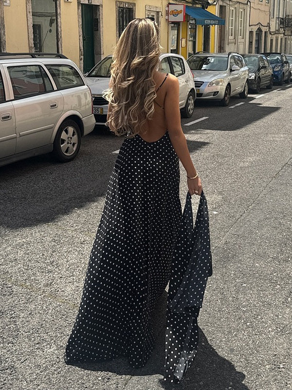 Backless Polka Dot Dress - Image 2