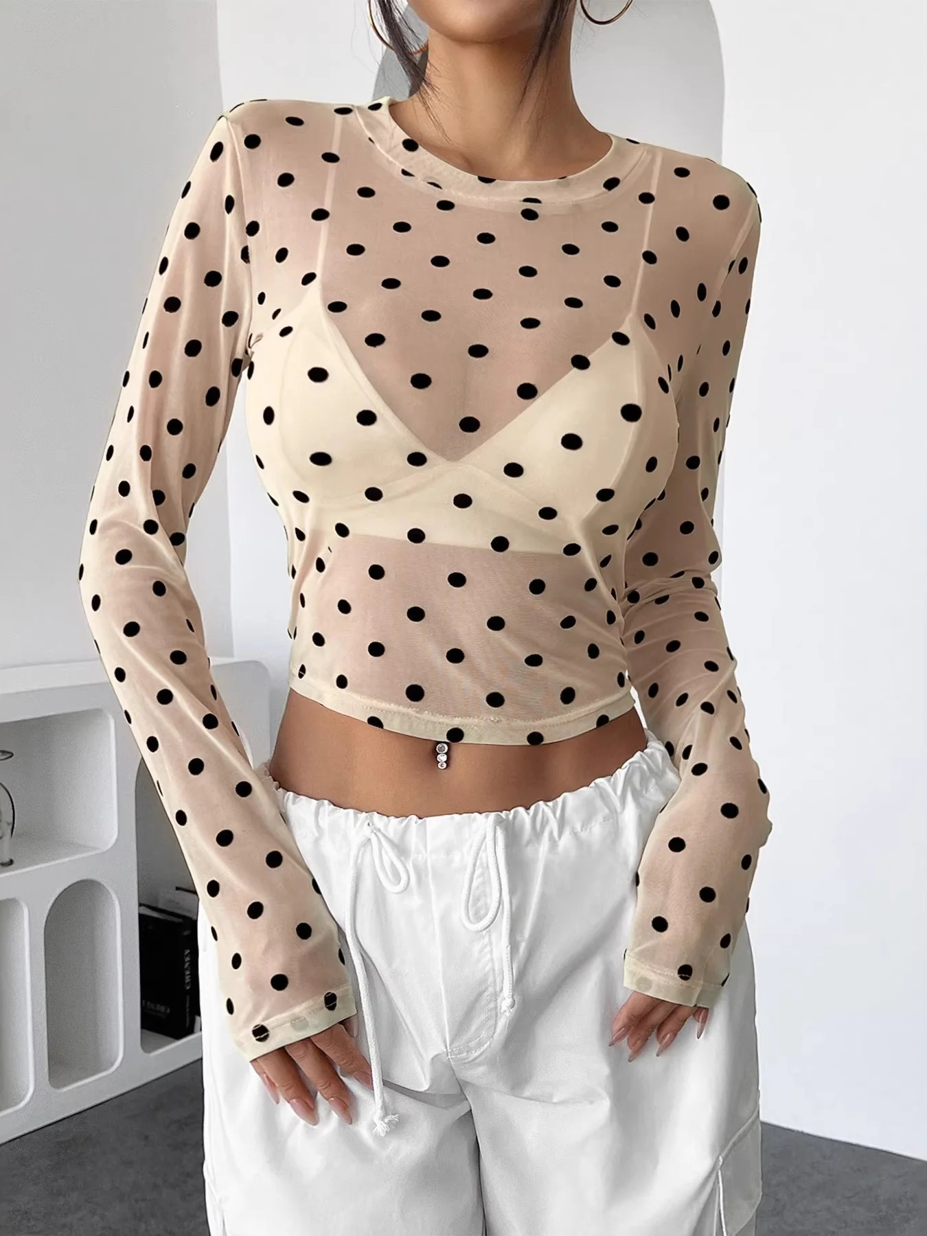 Polka Dot Crop Top - Image 6