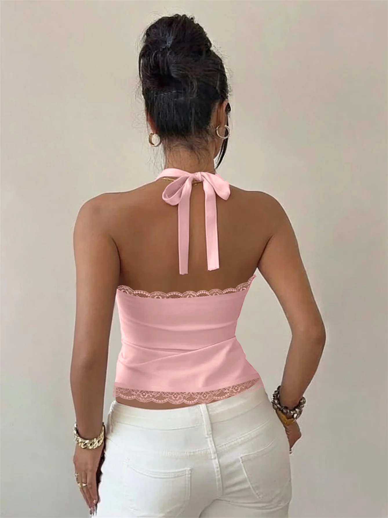 Solid Color Lace Top - Image 7