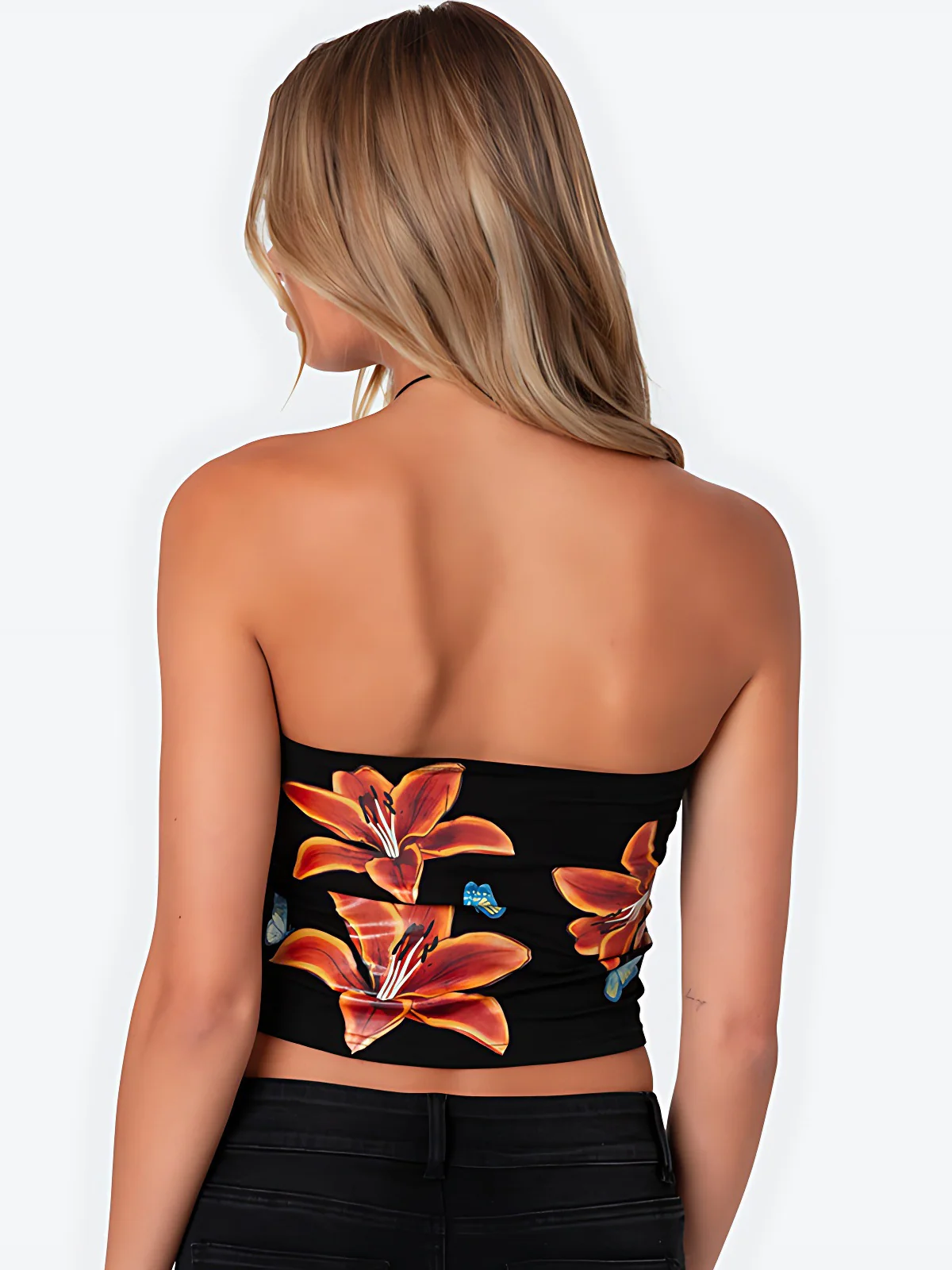 Floral Print Cropped Top - Image 3